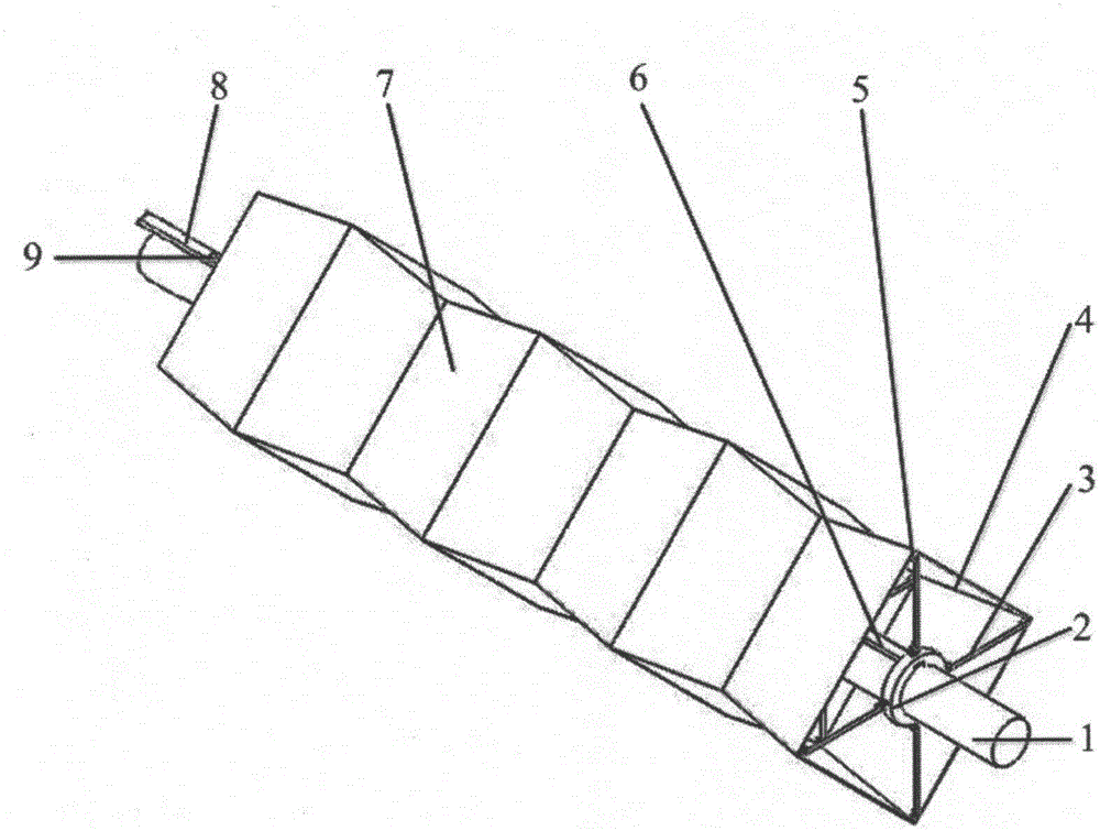 Variable-section polygonal woven mandrel and assembling method thereof