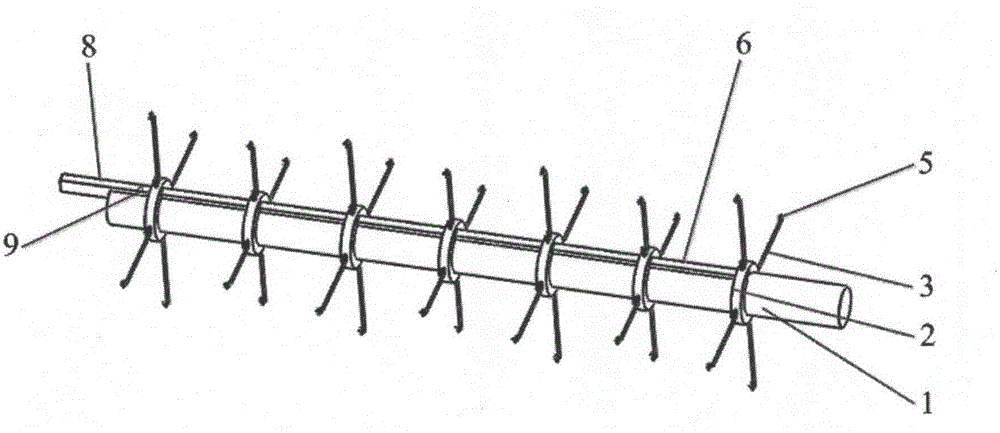 Variable-section polygonal woven mandrel and assembling method thereof