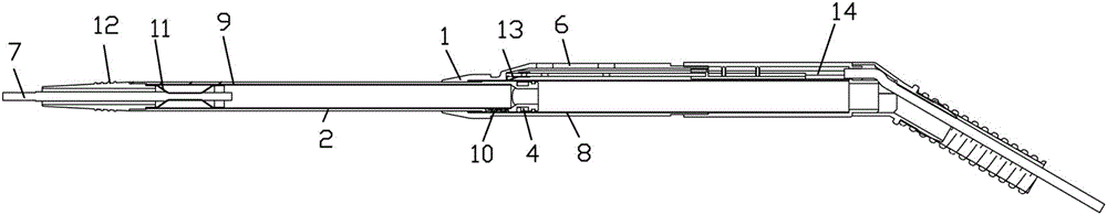 Smoke suction pipe connecting structure and smoke suction electrotome