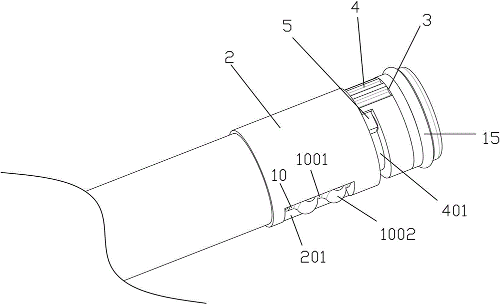 Smoke suction pipe connecting structure and smoke suction electrotome