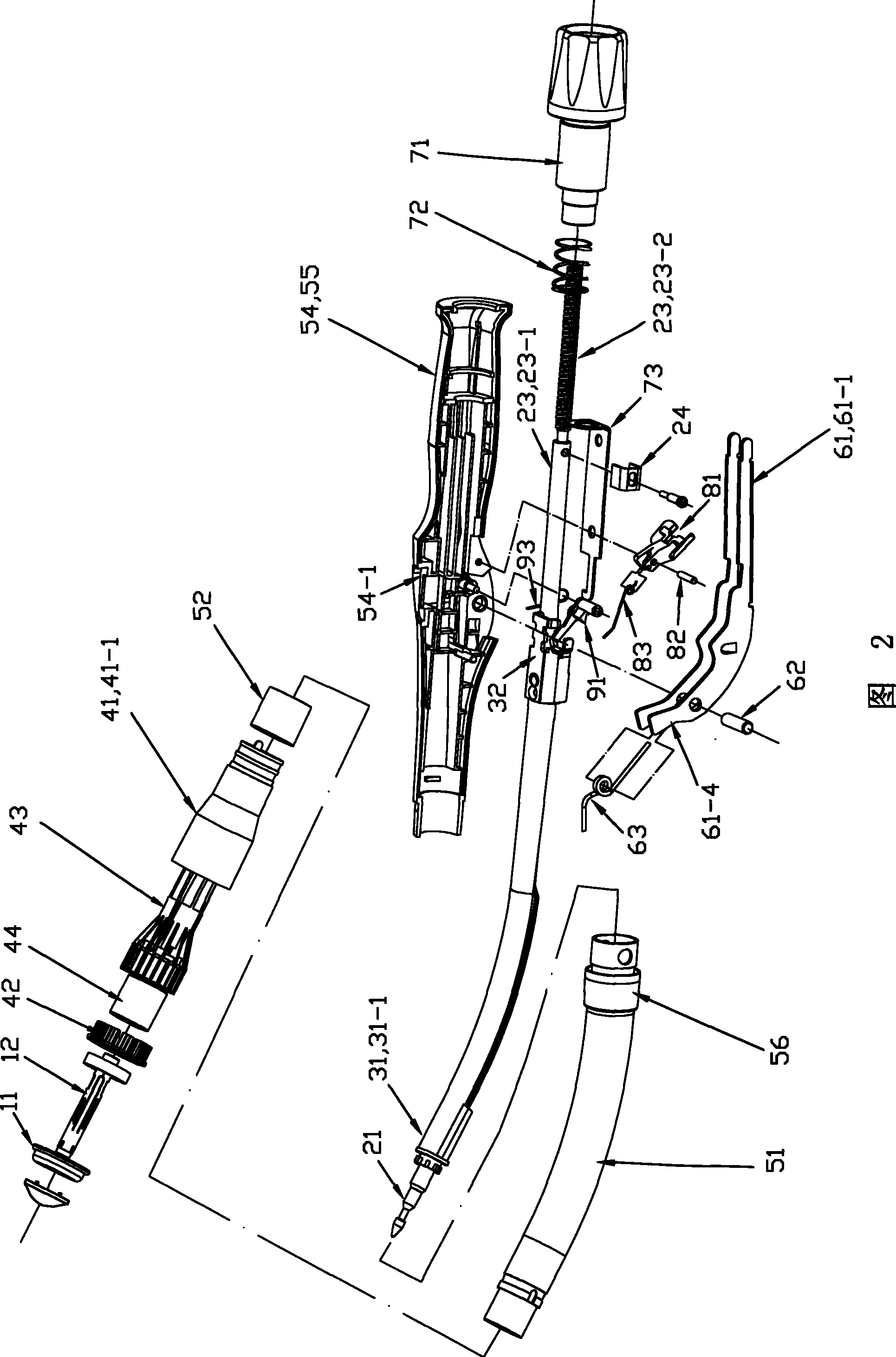 Tube type anastomat with insurance device and main body of anastomat thereof