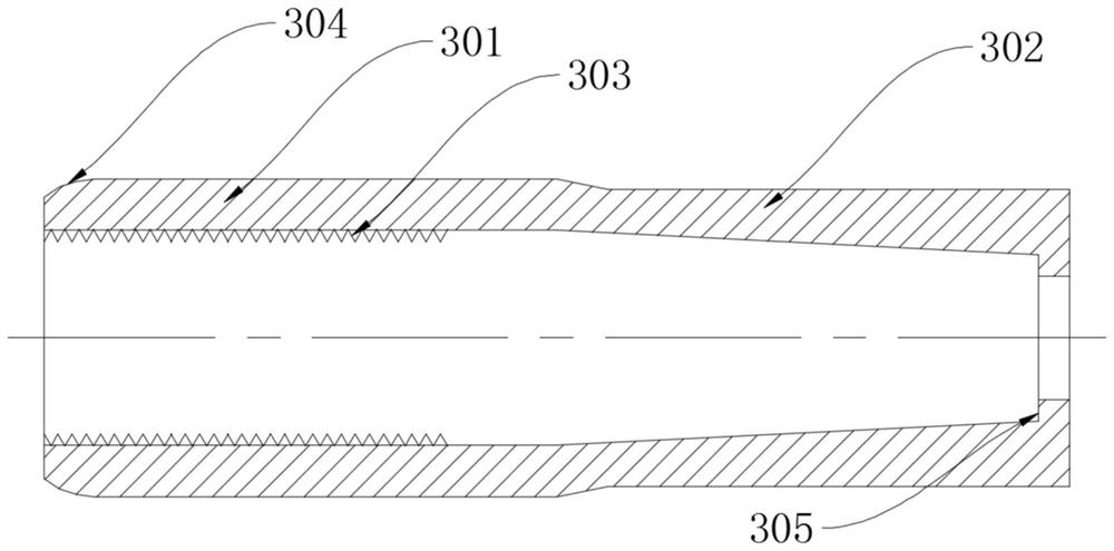 Connecting method and connecting device for materials with different diameters