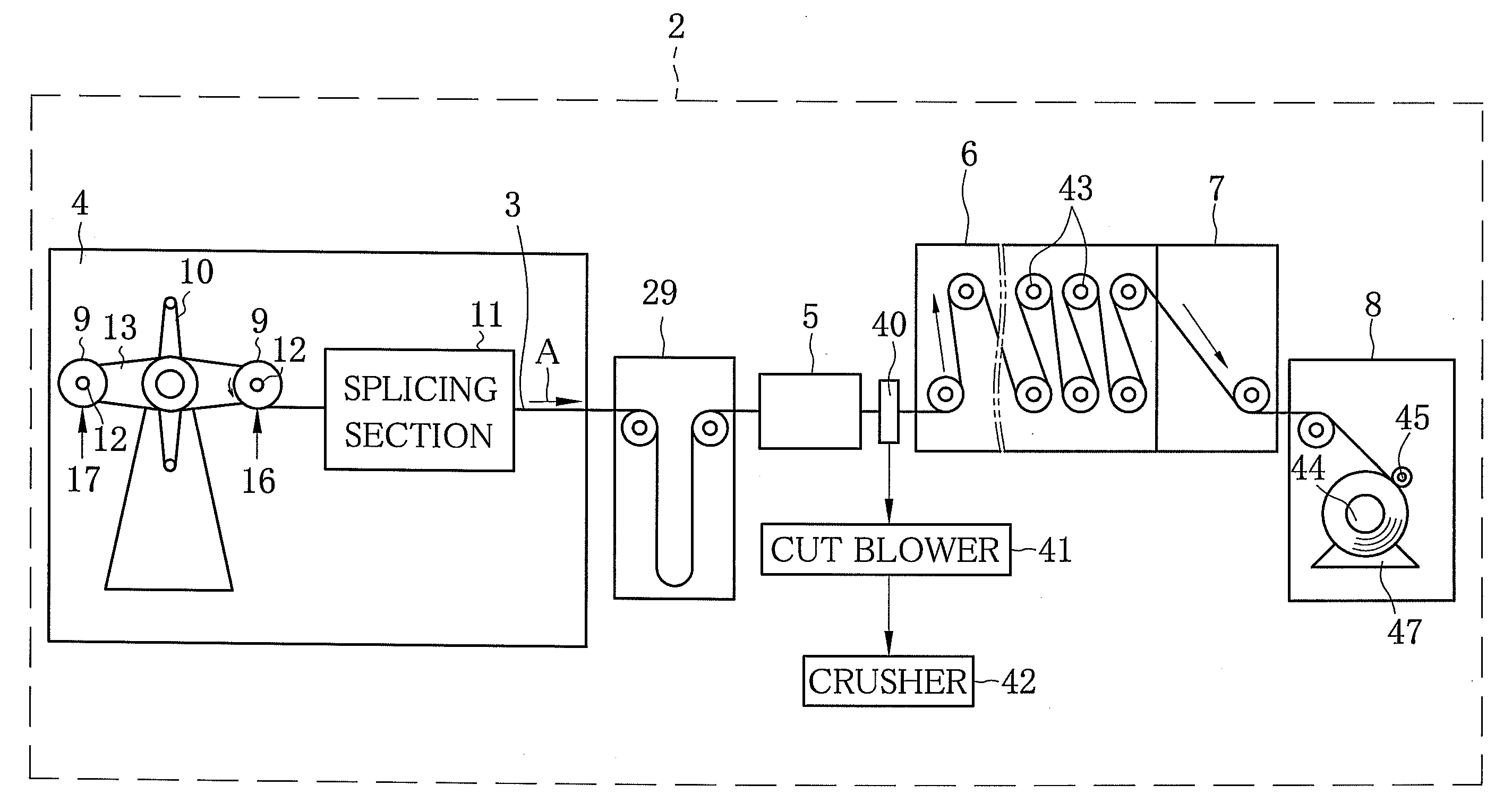 Polymer film splicing method and device, and stretching method