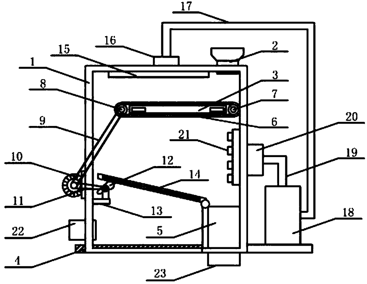 Drying device for grain storage and method using drying device