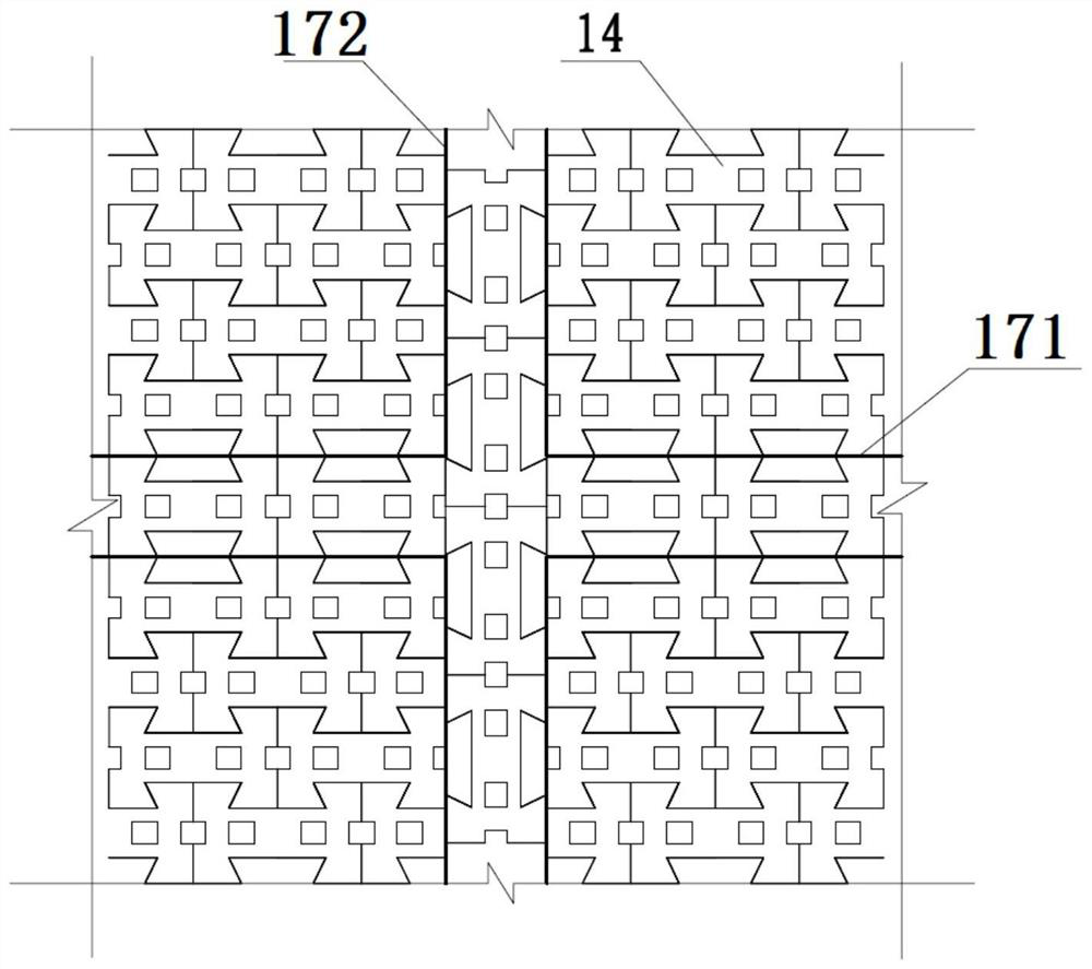 Ecological slope protection without destroying integrity of built dike hard slope protection and construction method thereof