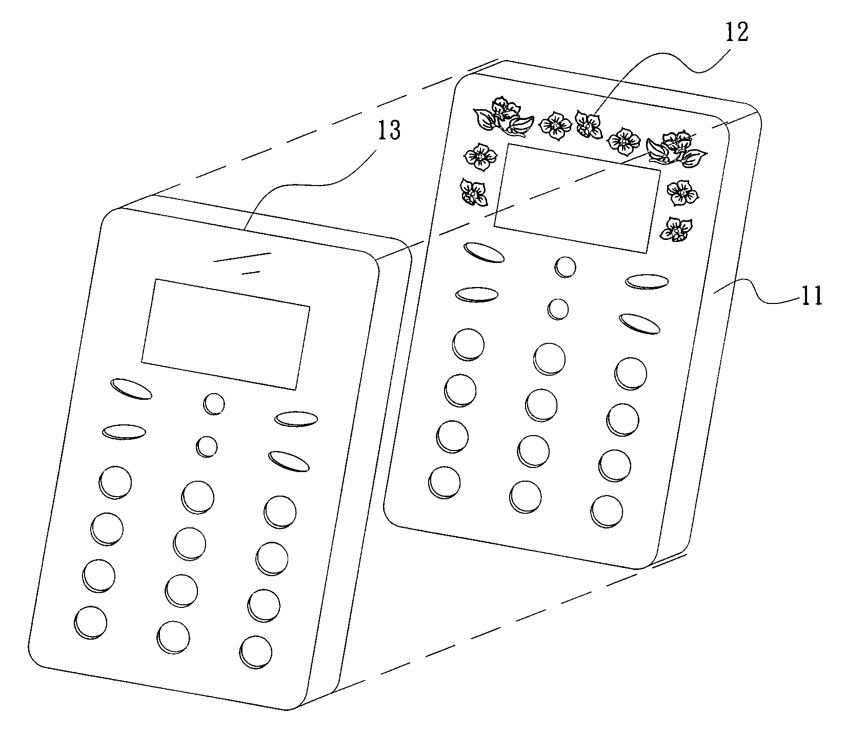 Skin having enameled metal structure for mobile device