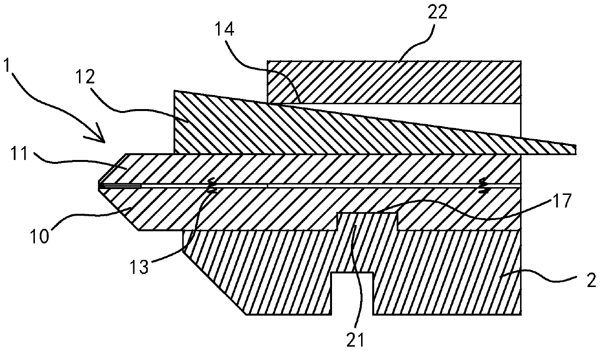 A knife edge polishing device with circular arc