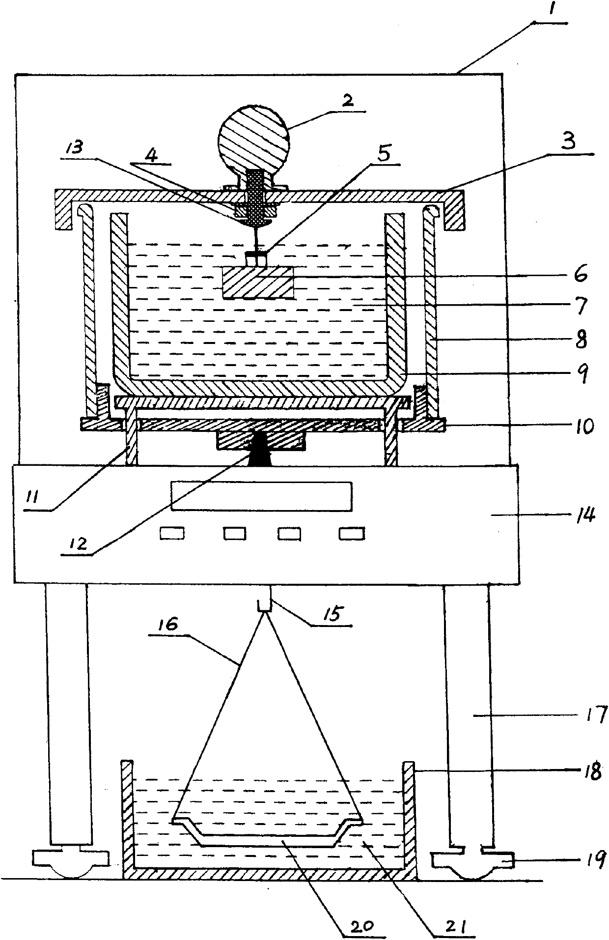 Apparatus for rapid measuring of density