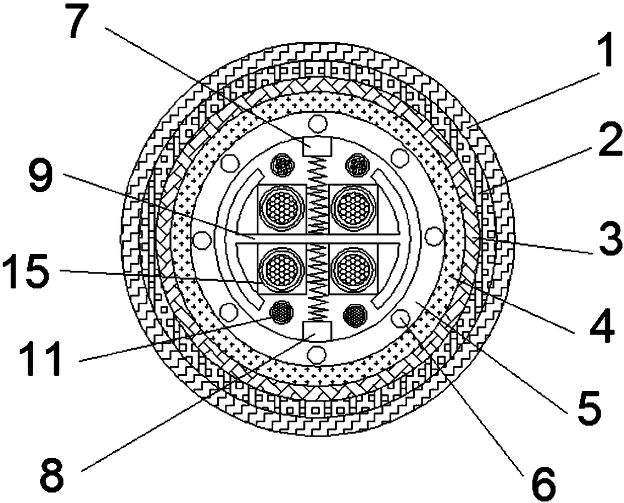 A high temperature resistant cable for electrical control