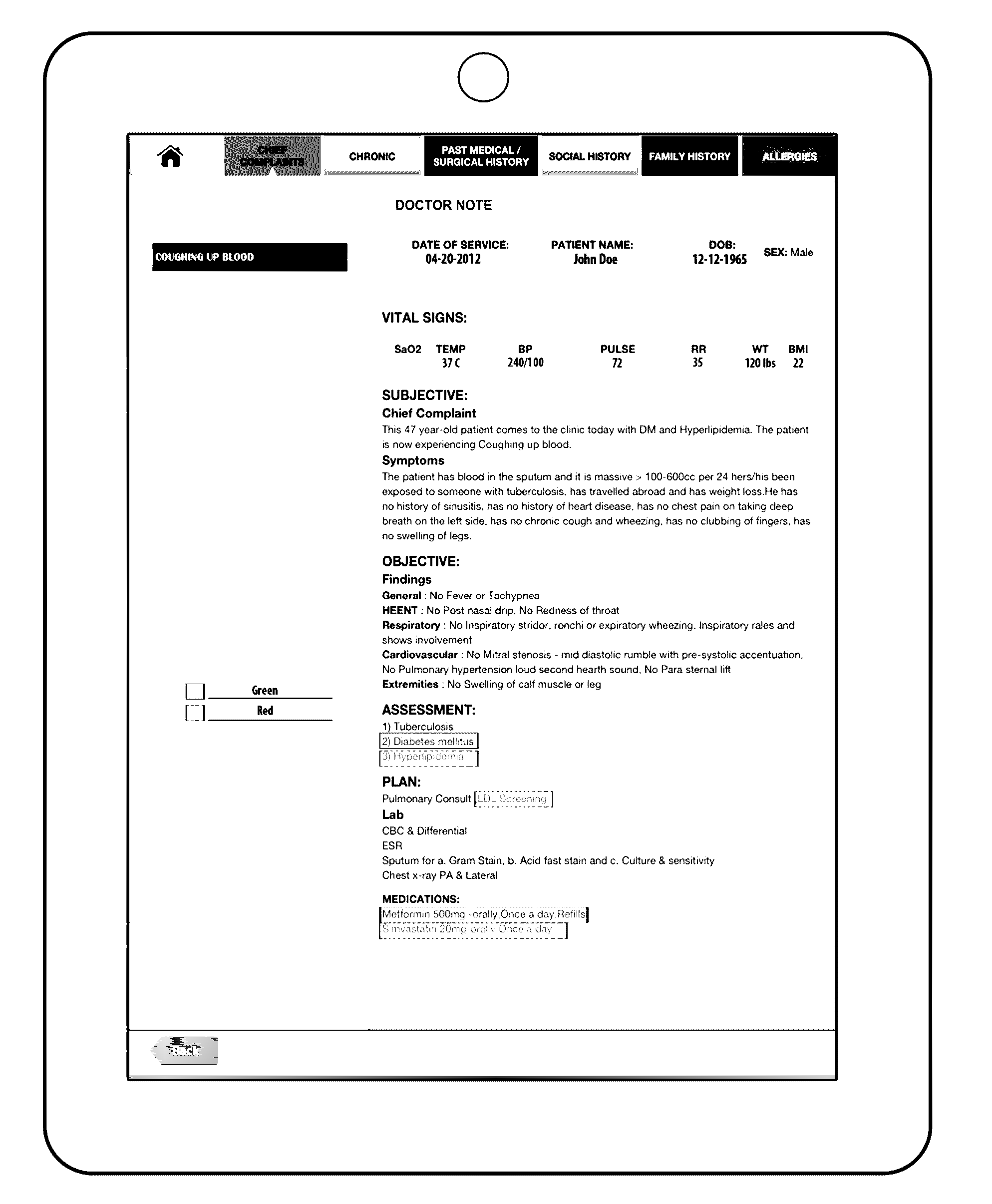 Electronic health record system and method