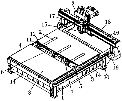 Fully-automatic double-station board turnover device