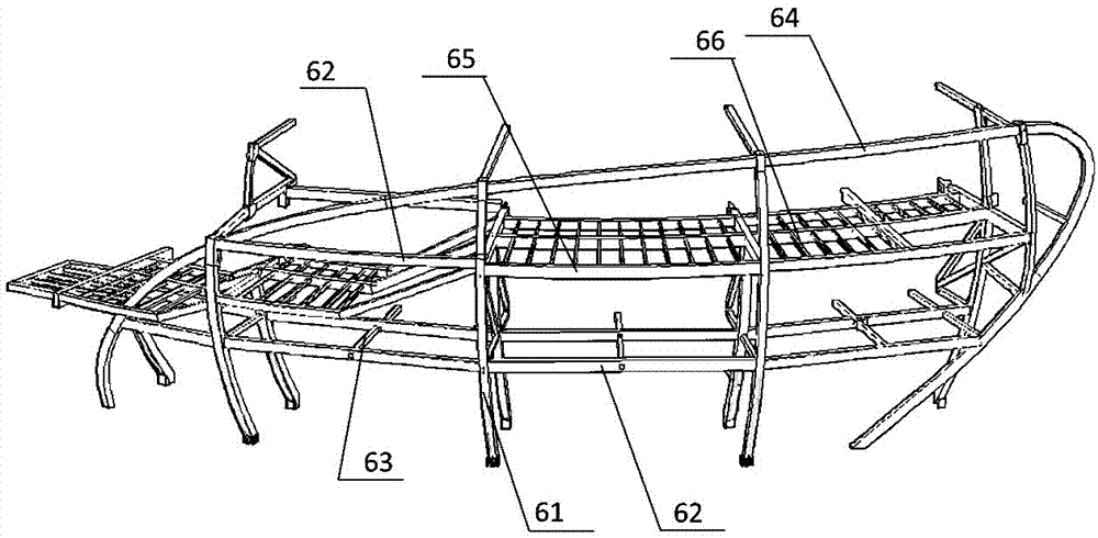 Multi-curve petal truss structure and construction method thereof