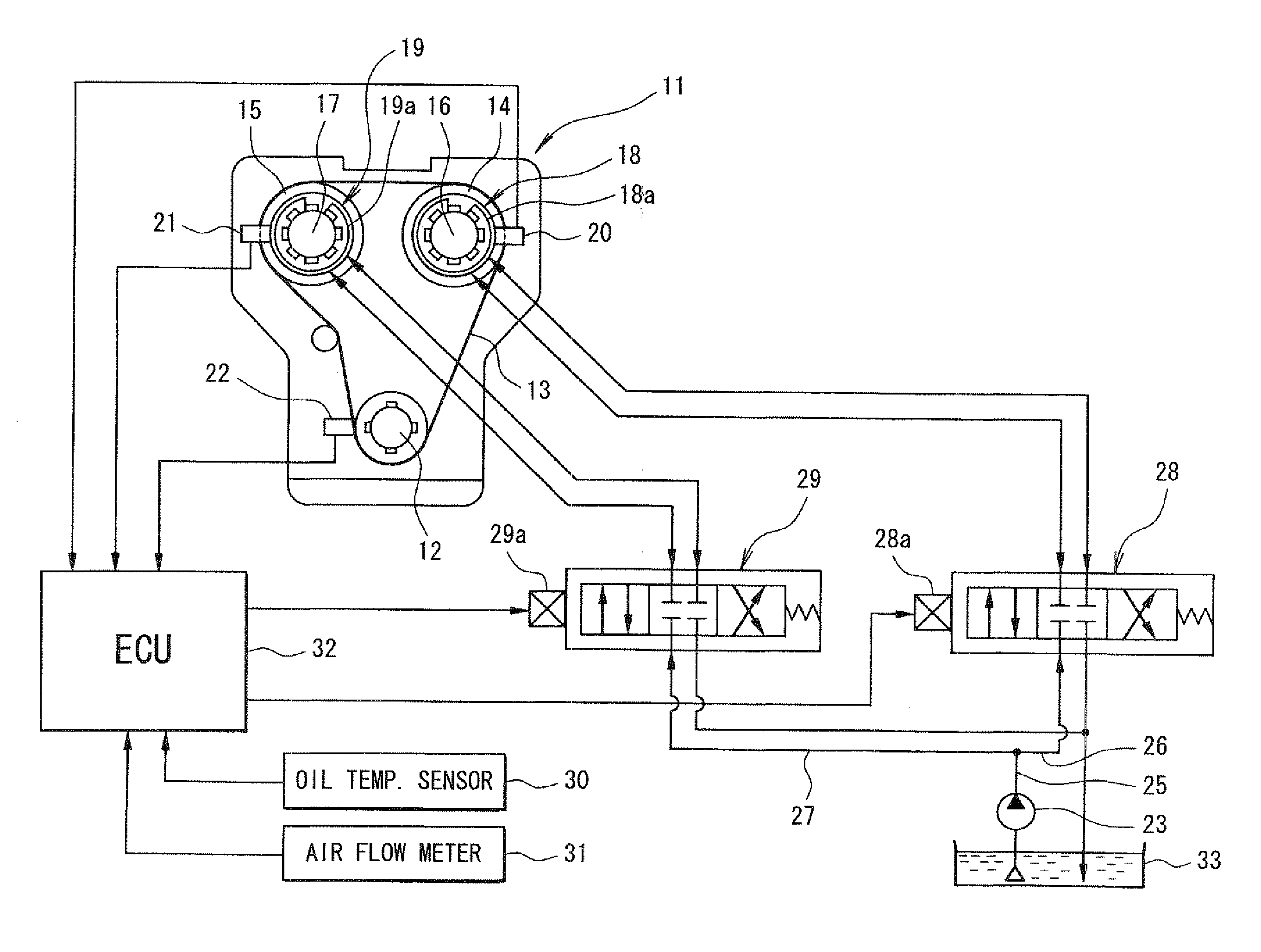 Apparatus for controlling variable valve device