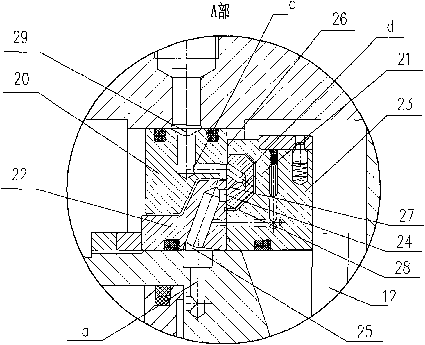 Rotary cylinder using planar end oil film for sealing hydraulic slipring