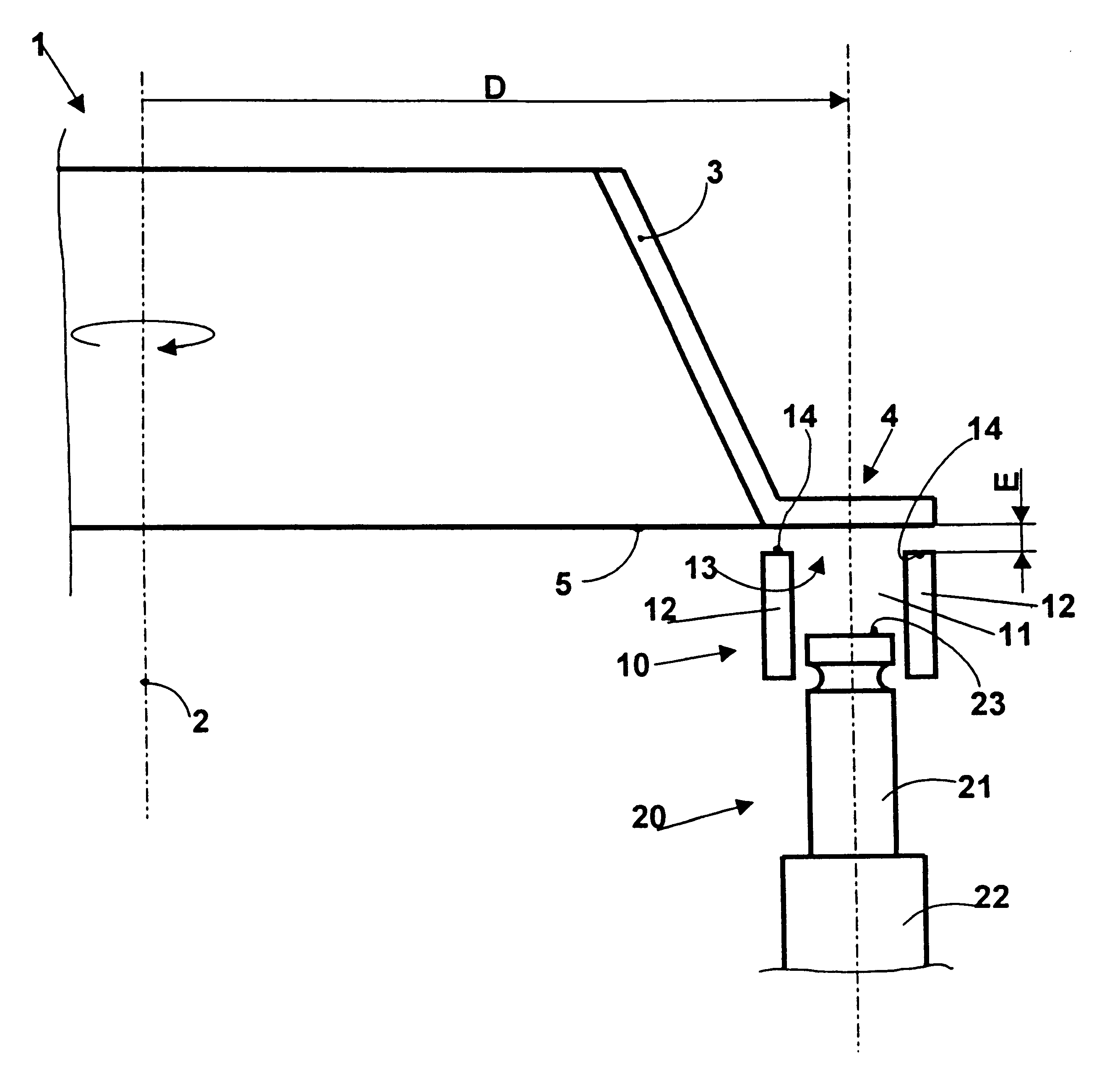 Method for the ultrasonic peening of large sized annular surfaces of thin parts