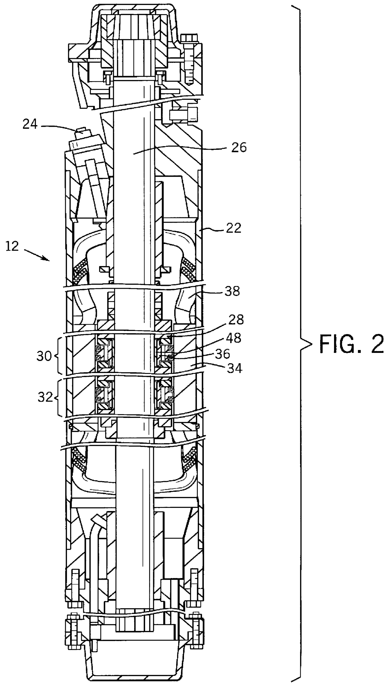 Self-centering rotor bearing assembly for submersible pump motors