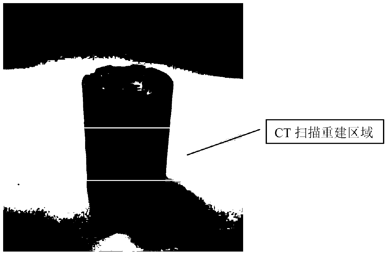 And extracting a quantitative characterization rock core heterogeneity method based on the pore information of the rock core CT image