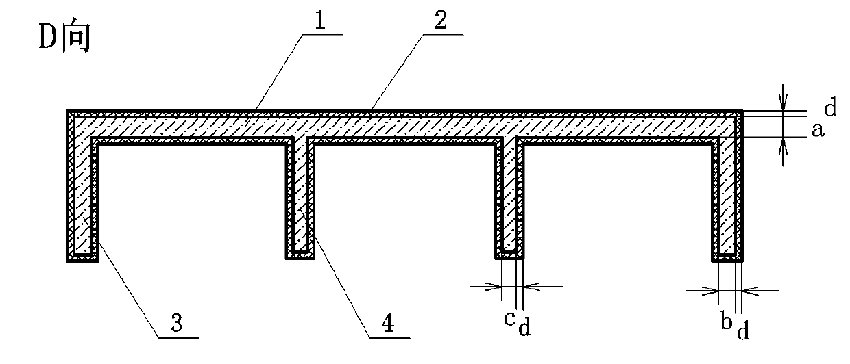 Process for producing building plastic formwork by co-extrusion method and compound mould