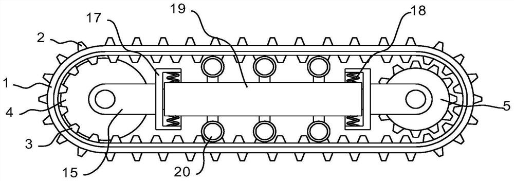 Crawler structure with anti-falling guide wheels