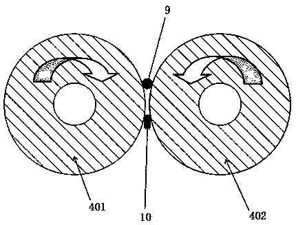 Preparation device for drum type support