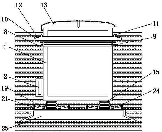 A waterproof vibration damping device for buried charging pile