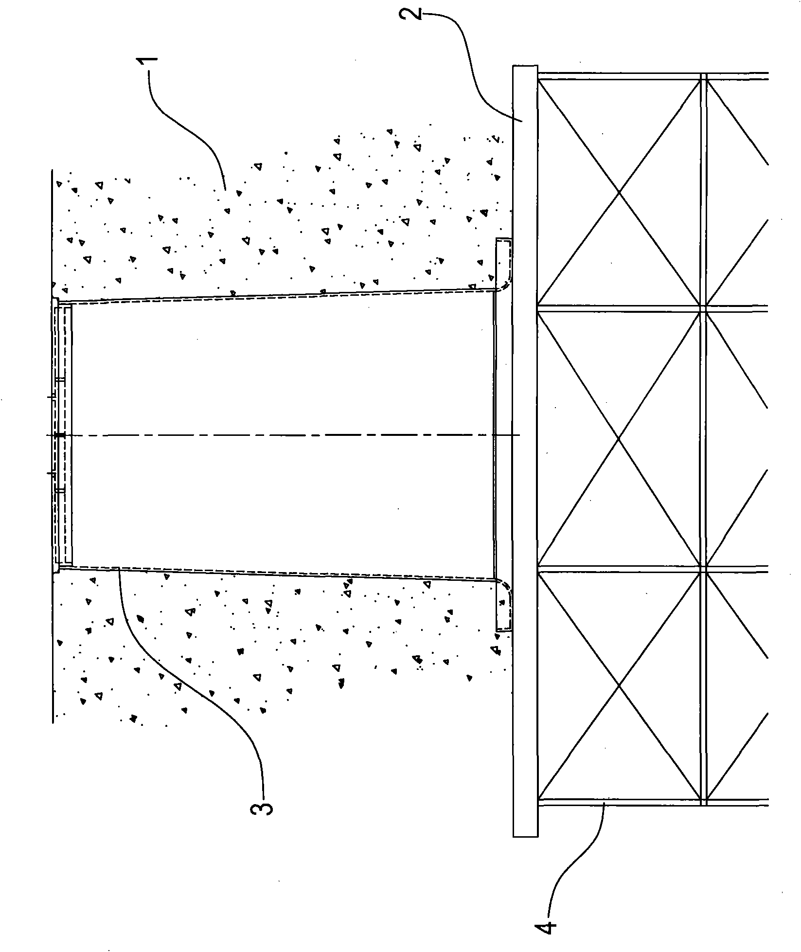 Combined construction mould for dust-free room air return slab and combined construction method thereof