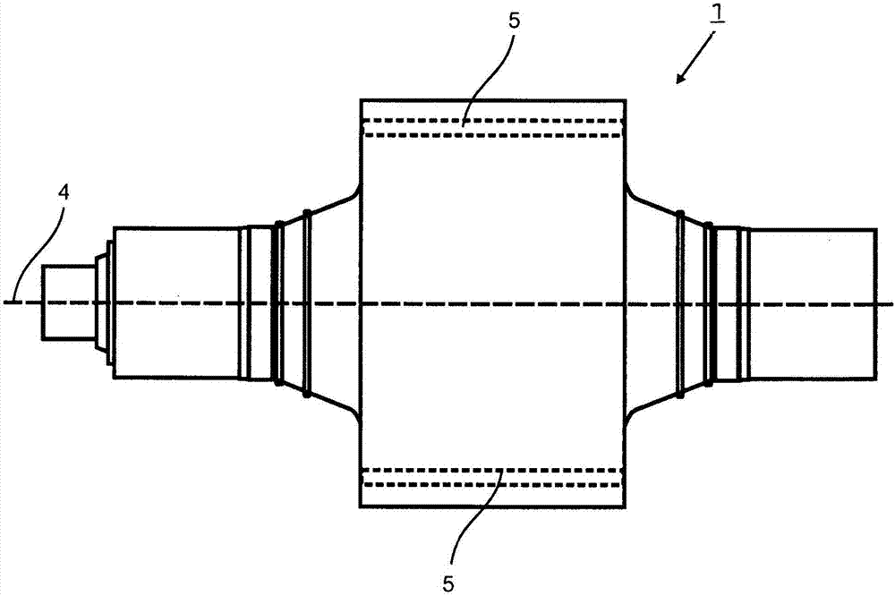 Grinding roller and methods for pulling off a strap and shrinking a strap onto the shaft of the grinding roller