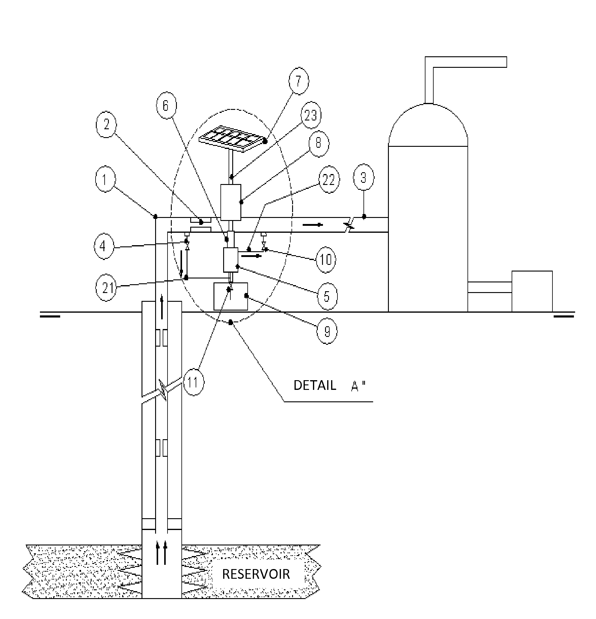 Online measurement system of radioactive tracers on oil wells head