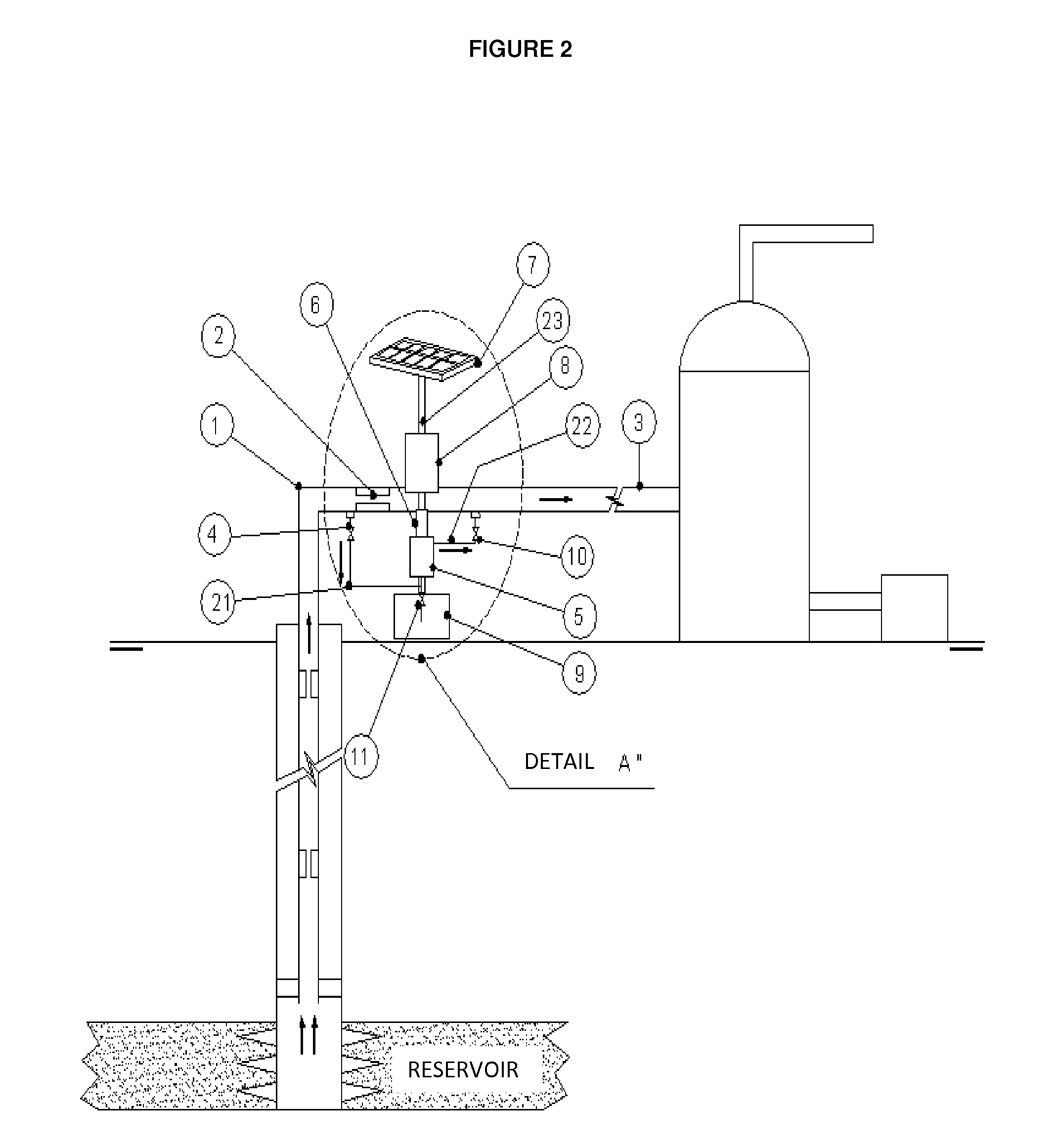 Online measurement system of radioactive tracers on oil wells head