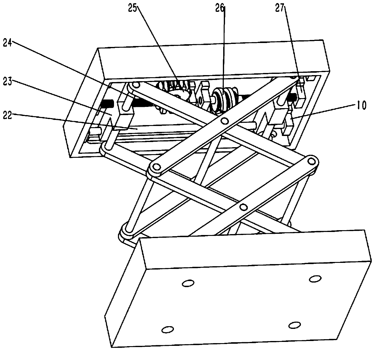 Electric lifting movement tracking shooting cloud platform and tracking shooting method