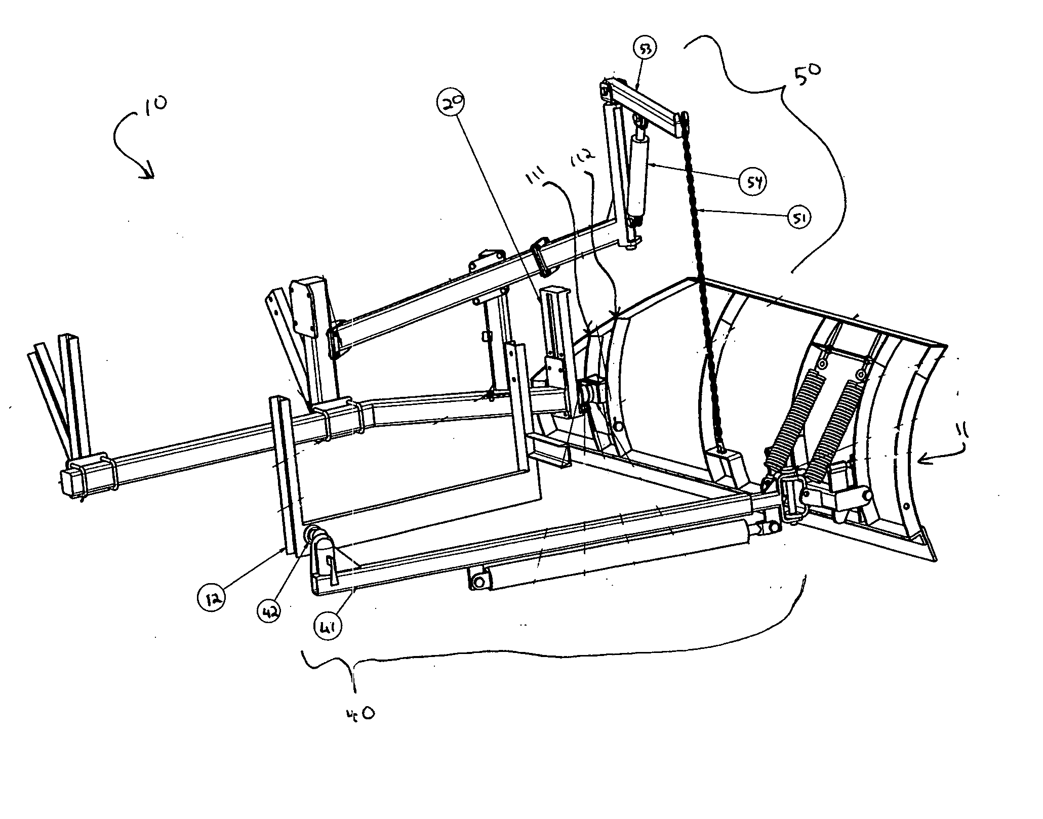 Adjustable side plow assembly