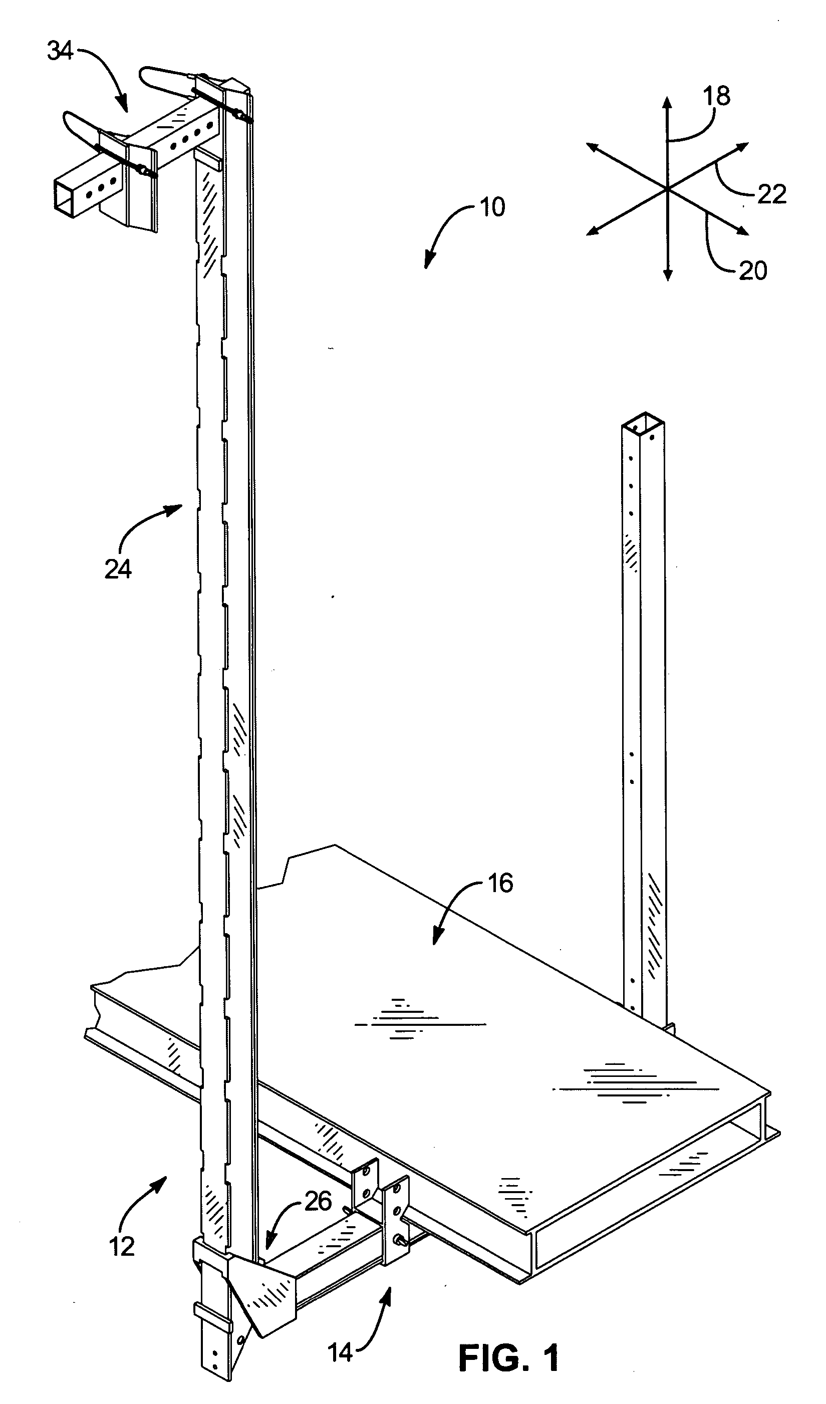 Hanging scaffold support bracket