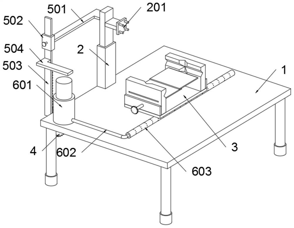 Multidirectional machining device for machining elevator type mechanical parts