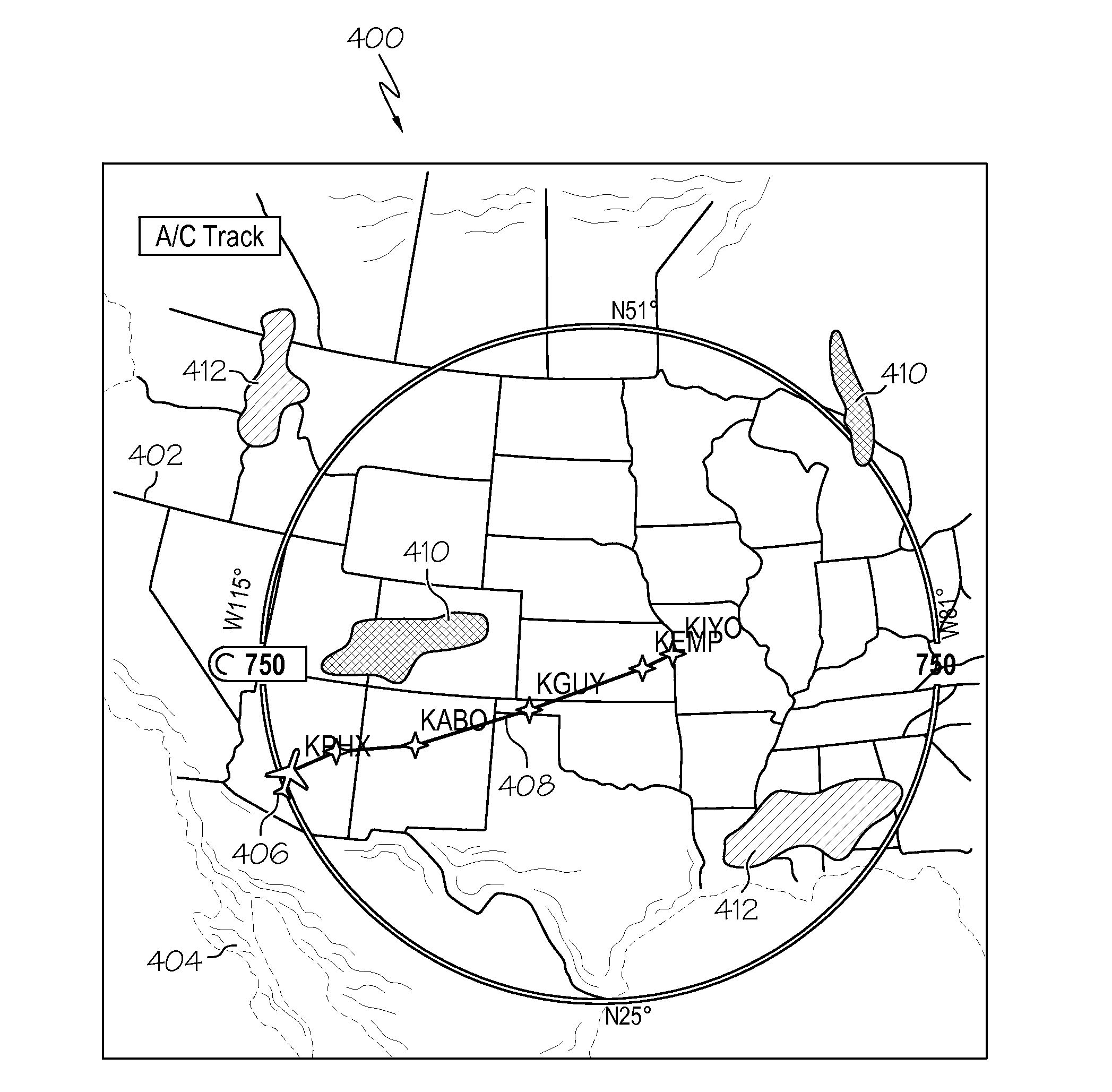 Graphical presentation of receiver autonomous integrity monitoring outage regions on an aircraft display