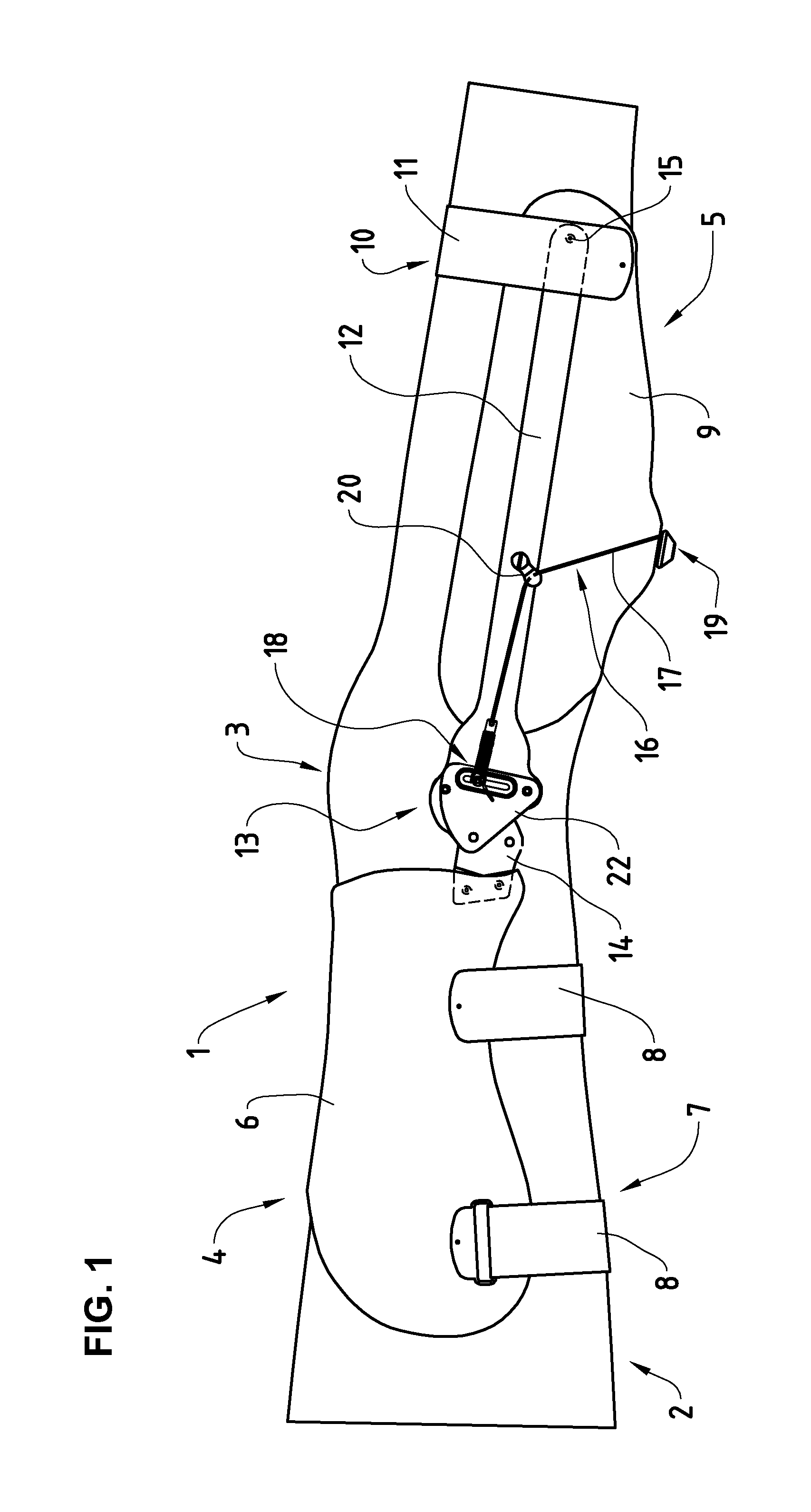 Knee orthosis for support of a knee joint