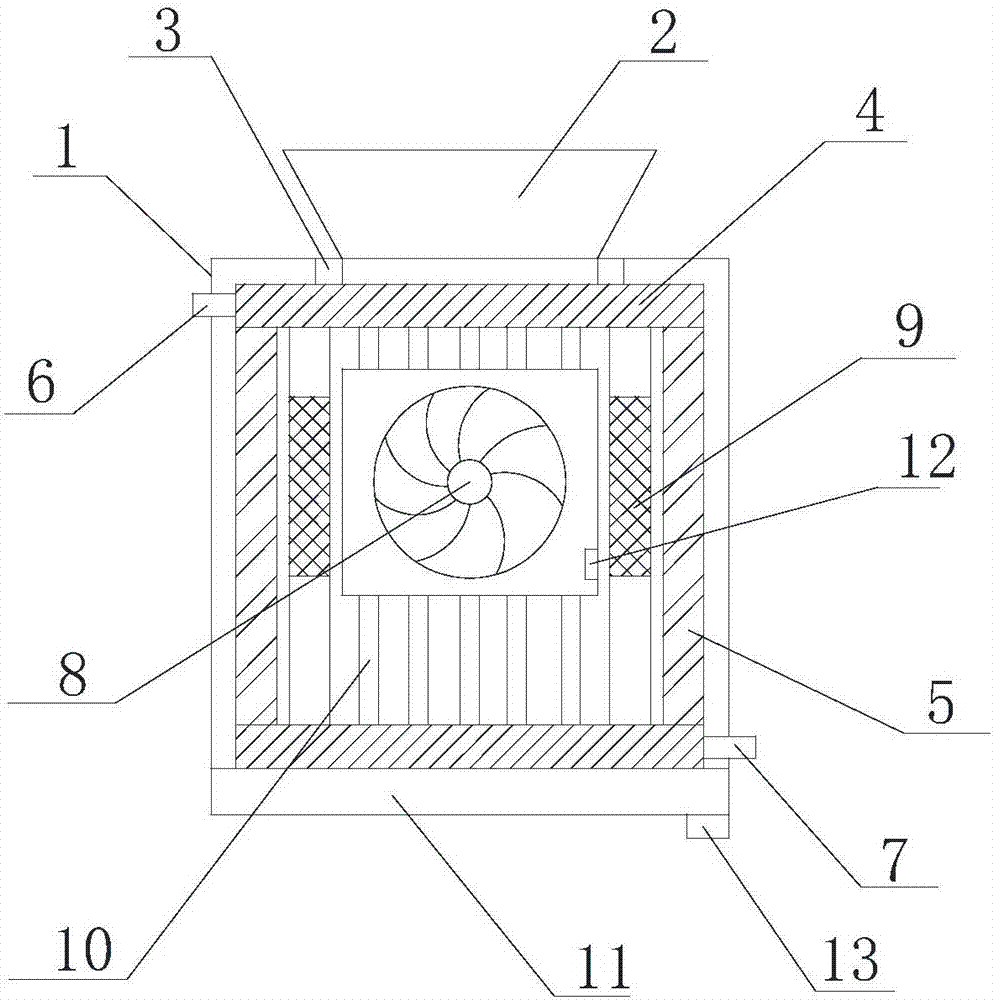 Cooling device of plastic injection molding machine