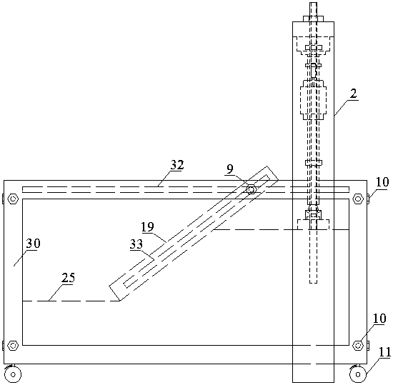 Integrated mini pile support strip foundation model testing device beside side slope