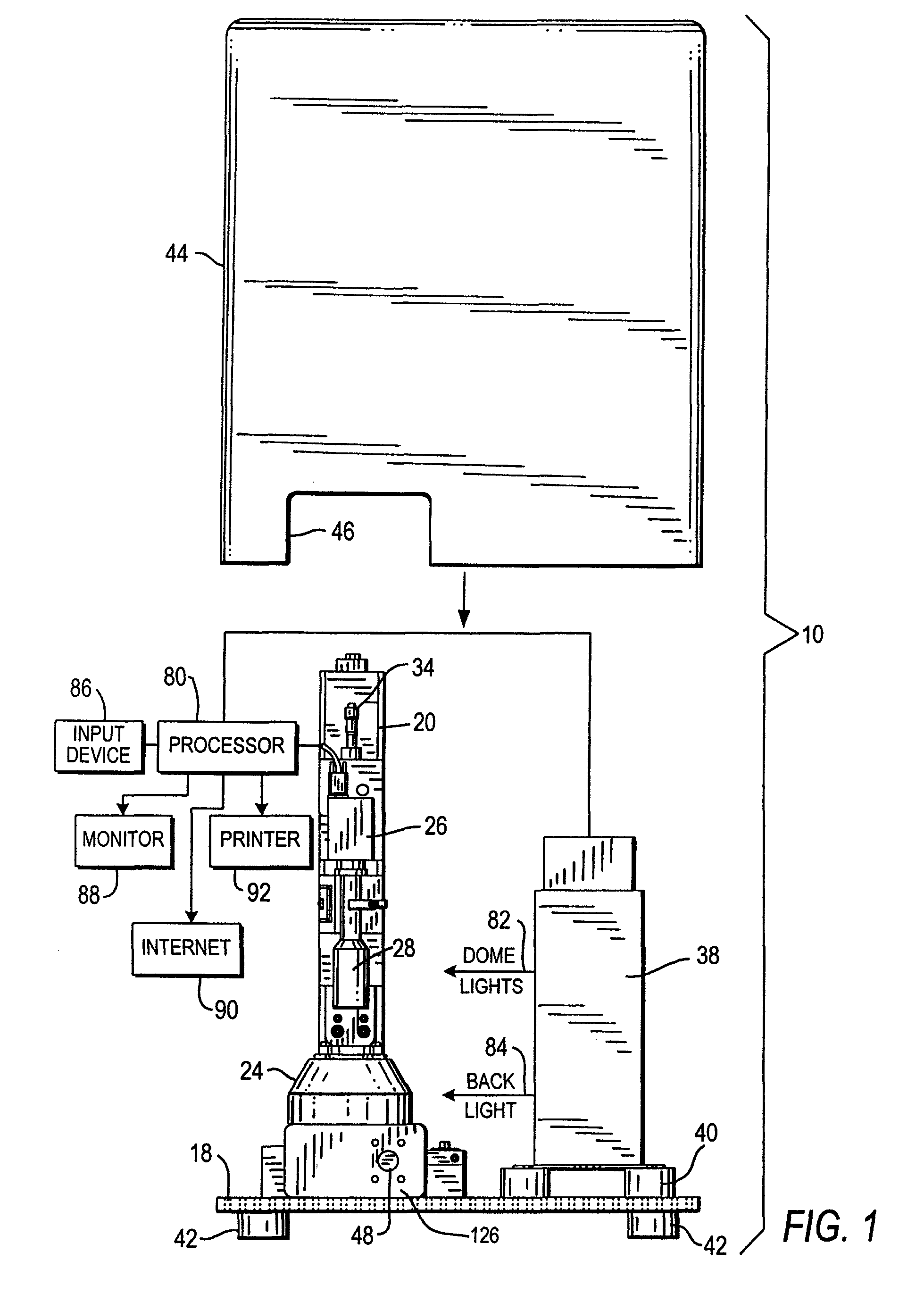 Arrangement for and method of examining gemstones