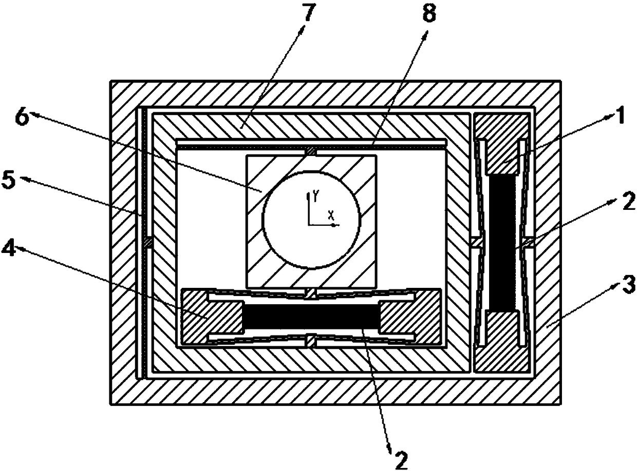 Piezoelectric driven micro-positioning platform based on hourglass displacement amplifier mechanism