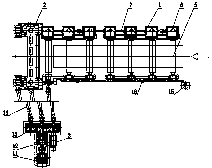 Constant-speed synchronous conveying device for slabs