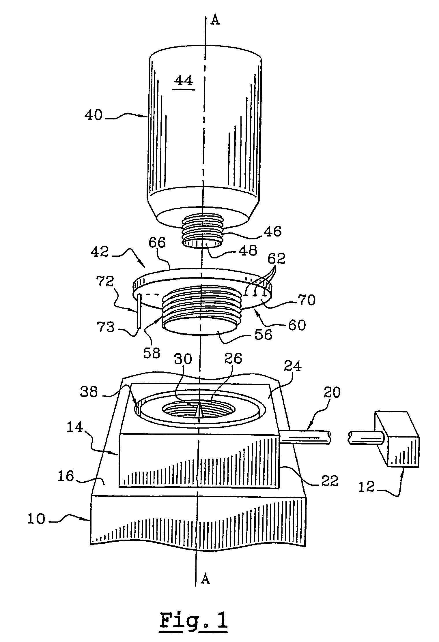 Machine fluid supply assembly comprising keying means