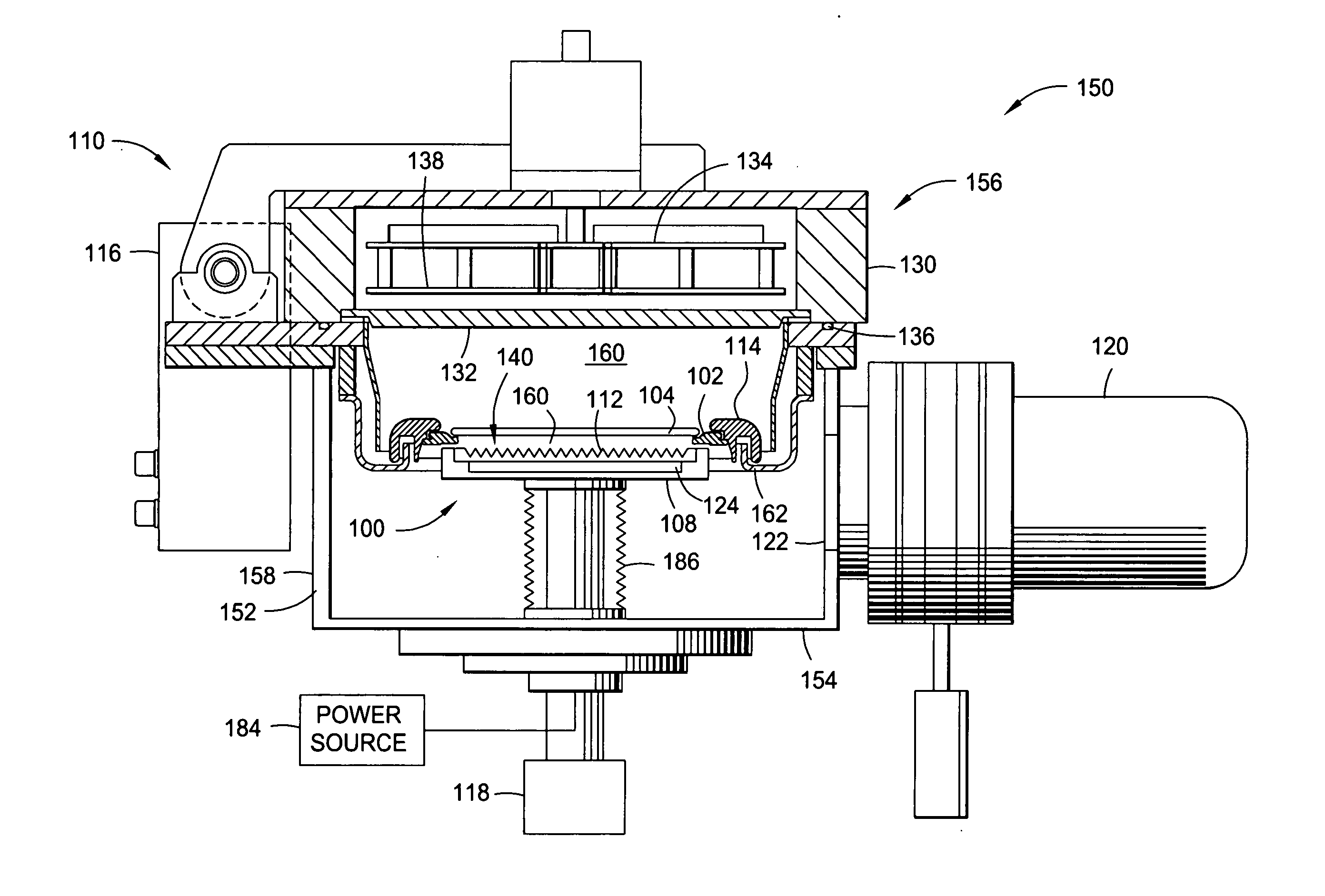 Notched deposition ring