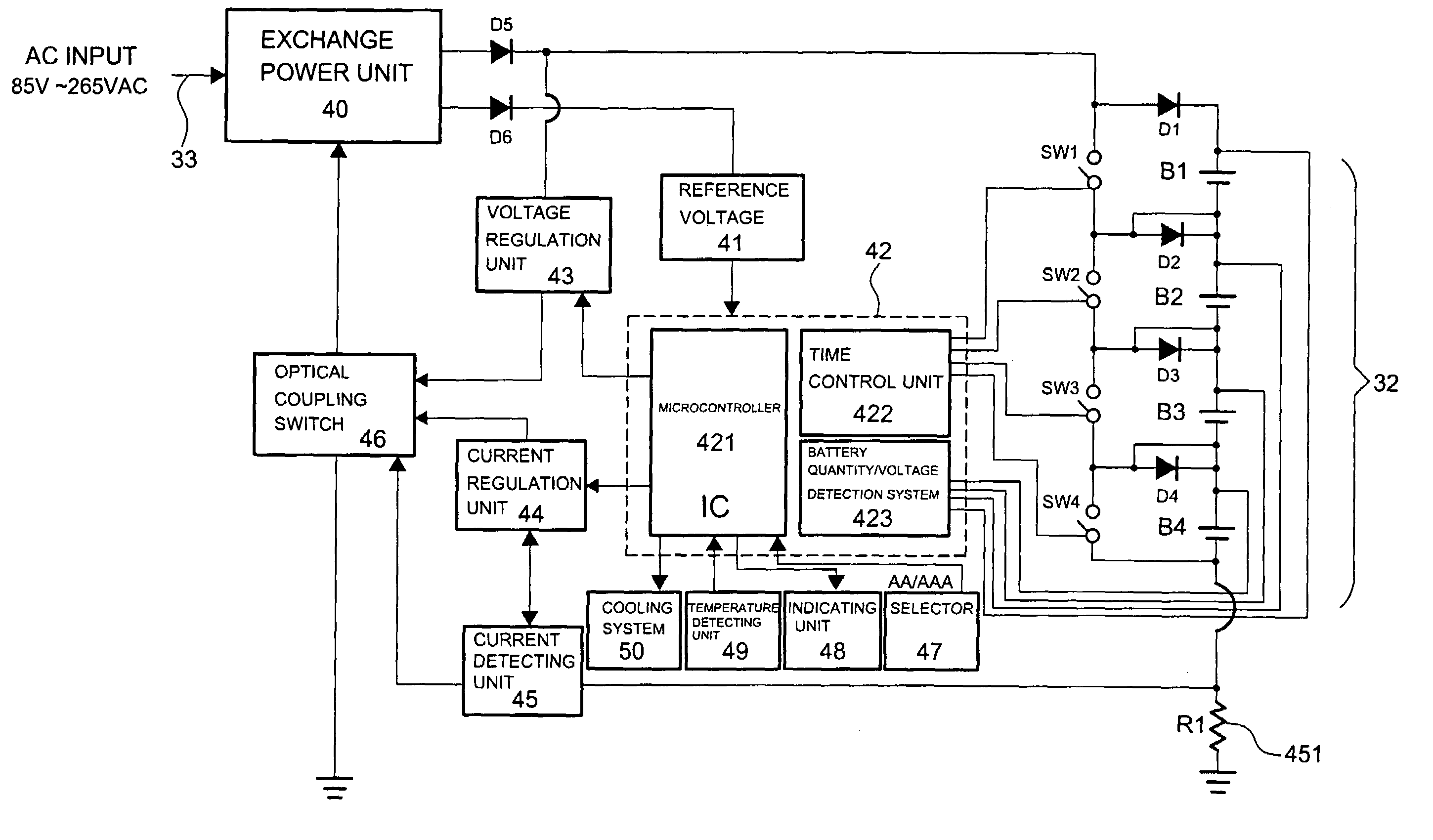 Serial charger with the function of automatic change of charging speed for NICD/NIH batteries