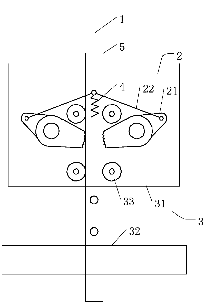 Force feedback type anti-falling system