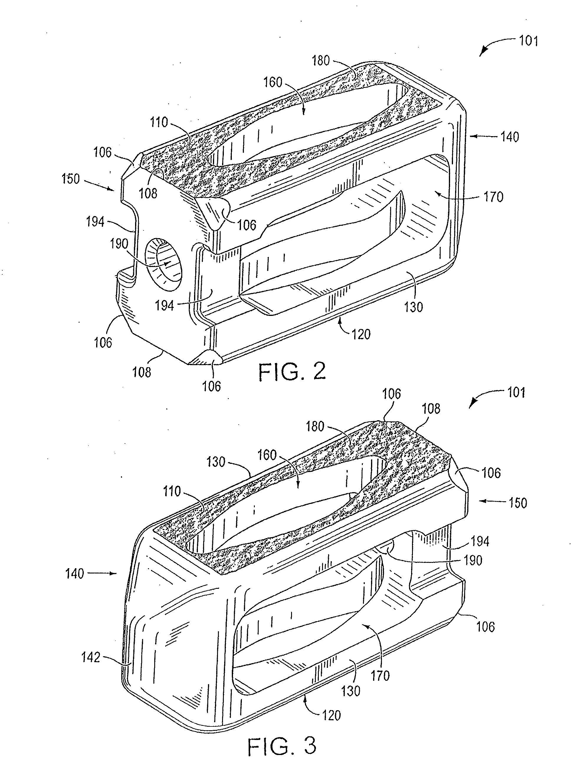 Spinal implant having variable ratios of the integration surface area to the axial passage area