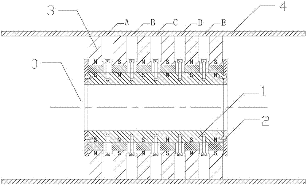 Pipeline demagnetizer based on permanent magnet structure and application of pipeline demagnetizer