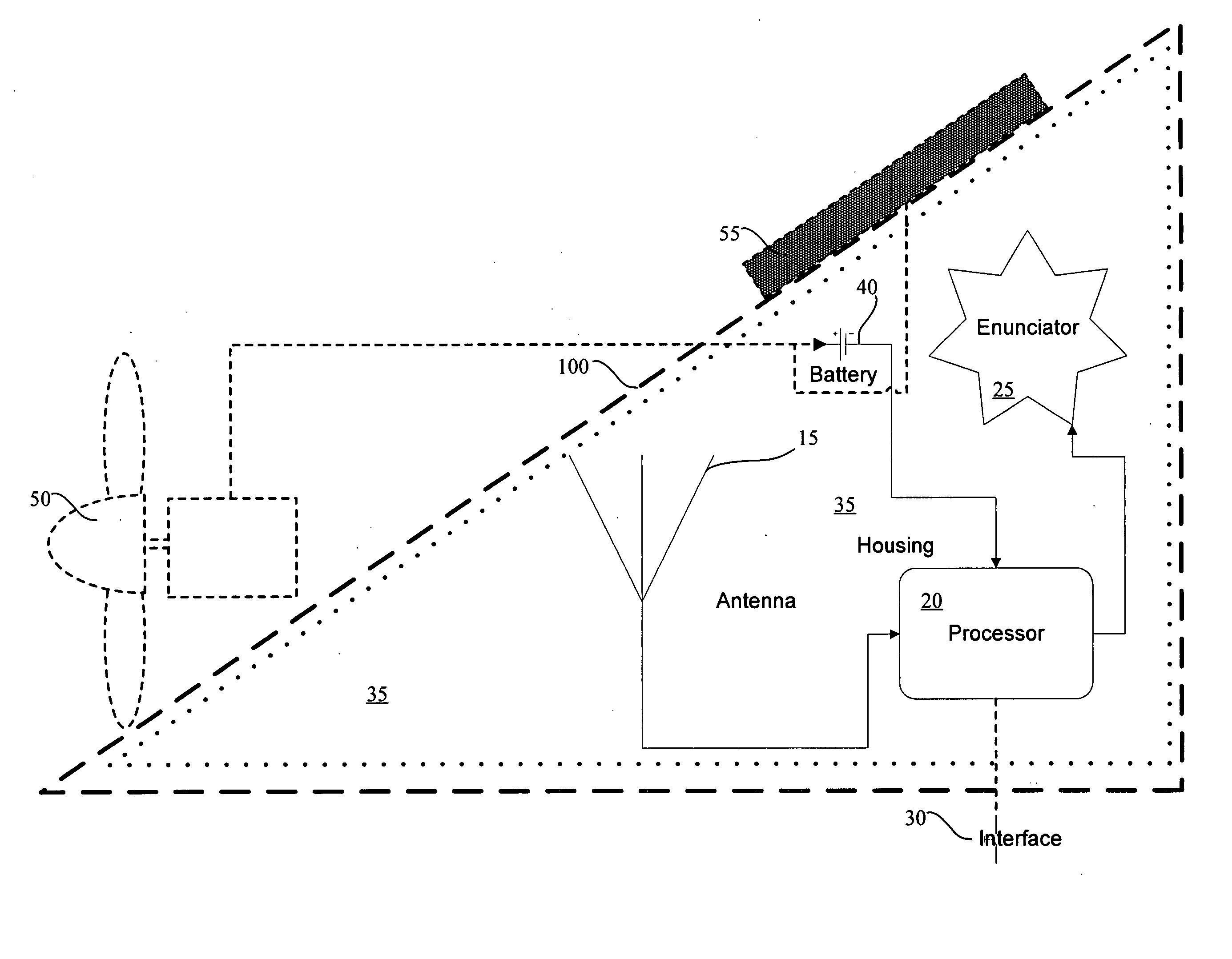 Radar detection helmet visor