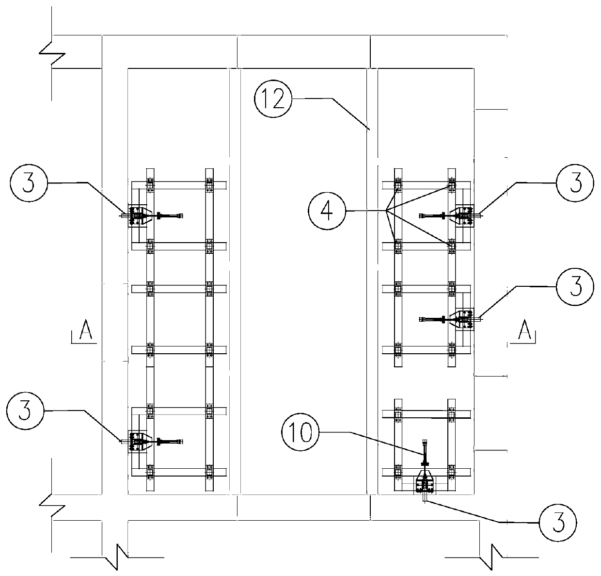 Gate-type integral lifting steel platform