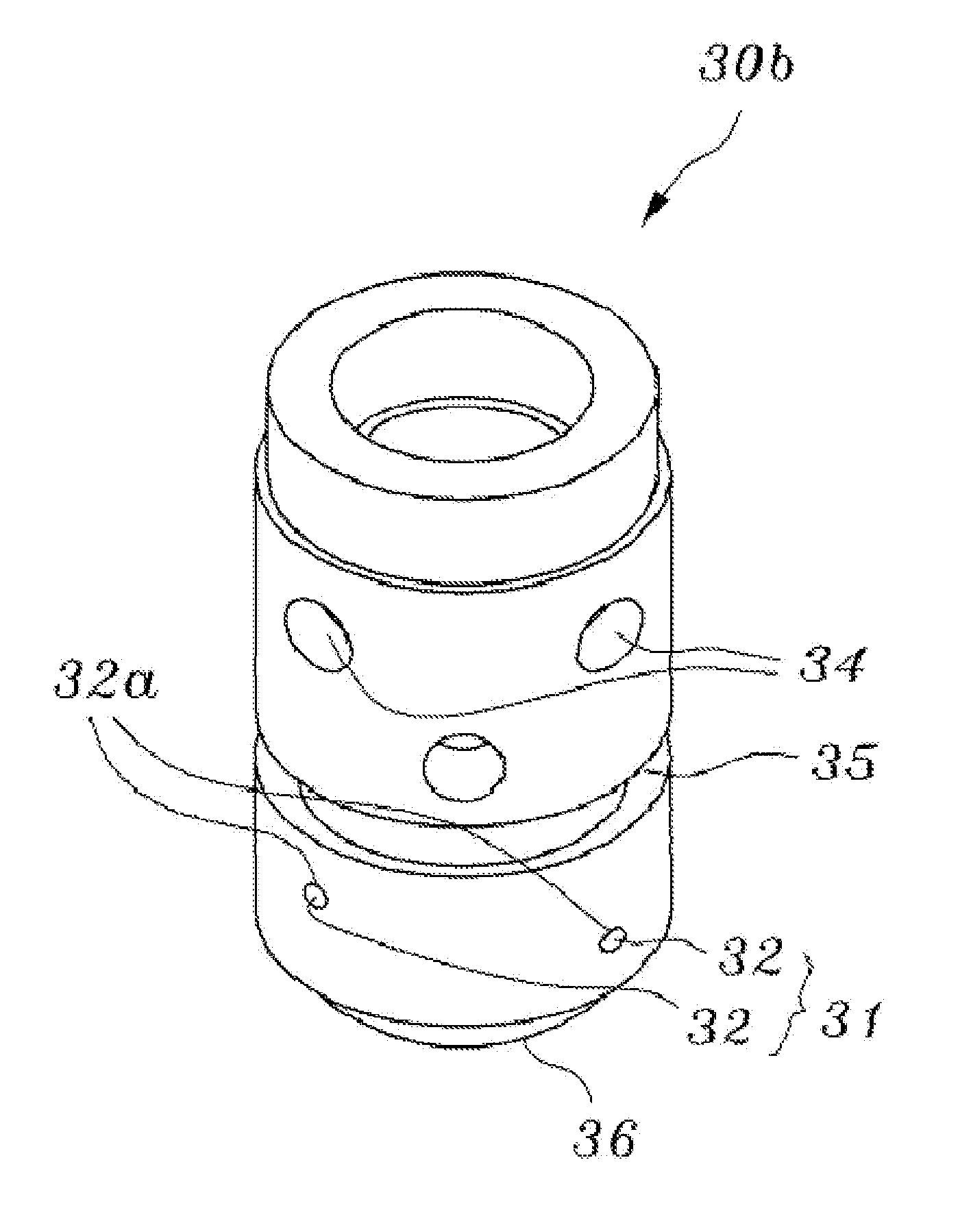 Lower and upper end plugs of an annular fuel rod