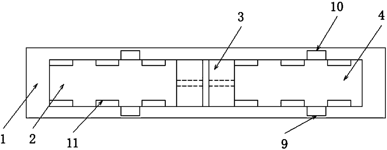 Two-sided visual detection device for workpieces